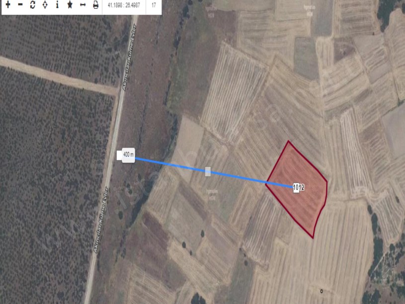 Edirne Meriç Akıncılar Köyünde Satılık Arsa , 2,700 m2 Hisseli 