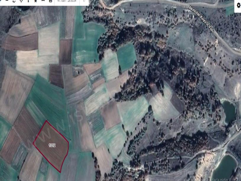 Edirne Meriç Akıncılar Köyünde Satılık Arsa , 2,700 m2 Hisseli 