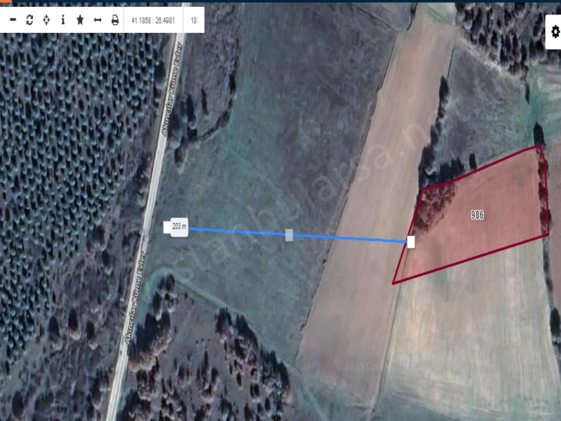 Edirne Meriç Akıncılar Köyünde Satılık Arsa , 159 M2 Hisseli