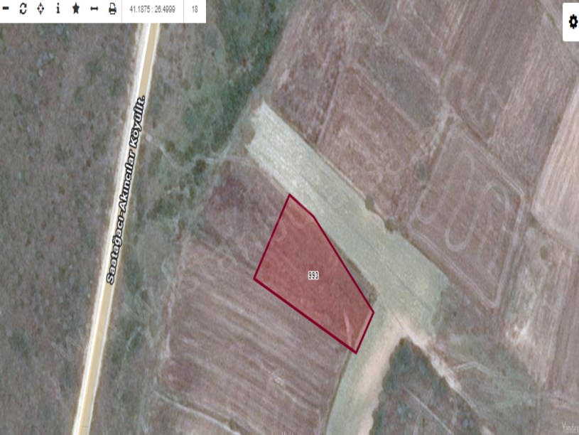 Edirne Meriç Akıncılar Köyünde Satılık Arsa , 193 M2 Hisseli