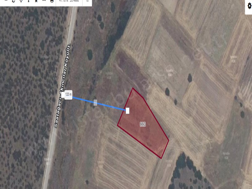 Edirne Meriç Akıncılar Köyünde Satılık Arsa , 193 M2 Hisseli