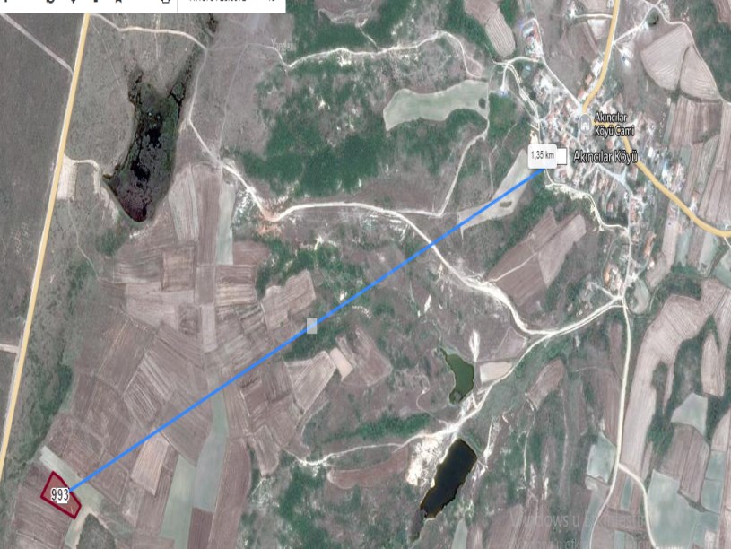 Edirne Meriç Akıncılar Köyünde Satılık Arsa , 193 M2 Hisseli