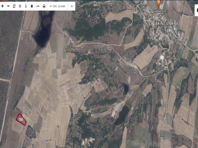Edirne Meriç Akıncılar Köyünde Satılık Arsa , 193 M2 Hisseli