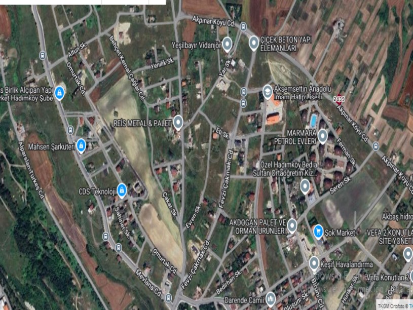 Arnavutköy Hadımköyde Satılık Arsa , 449 M2 Müstakil Cadde Cephe 