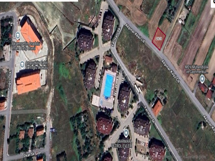 Arnavutköy Hadımköyde Satılık Arsa , 449 M2 Müstakil Cadde Cephe 