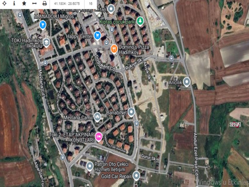 Arnavutköy Hadımköyde Satılık Arsa , 534 m2 Yolu Var Müstakil