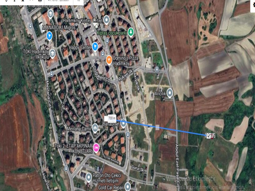 Arnavutköy Hadımköyde Satılık Arsa , 534 m2 Yolu Var Müstakil