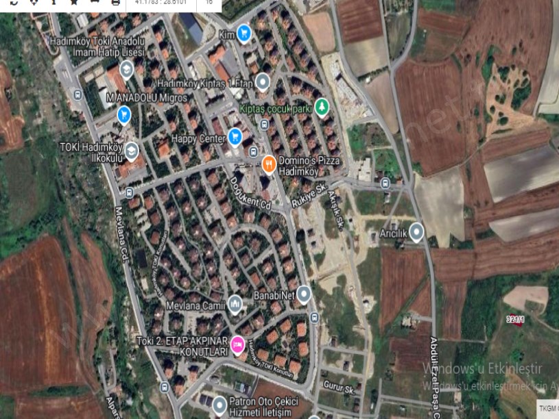 Arnavutköy Hadımköyde Satılık Arsa , 534 m2 Yolu Var Müstakil