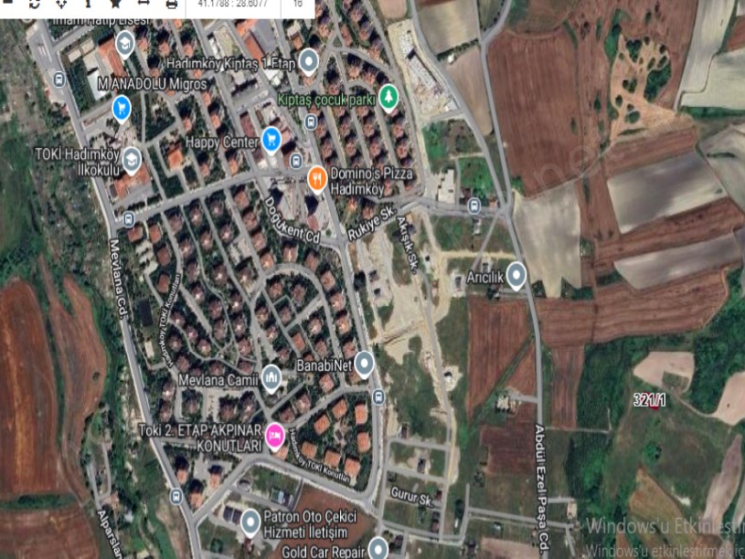 Arnavutköy Hadımköyde Satılık Arsa , 534 m2 Yolu Var Müstakil