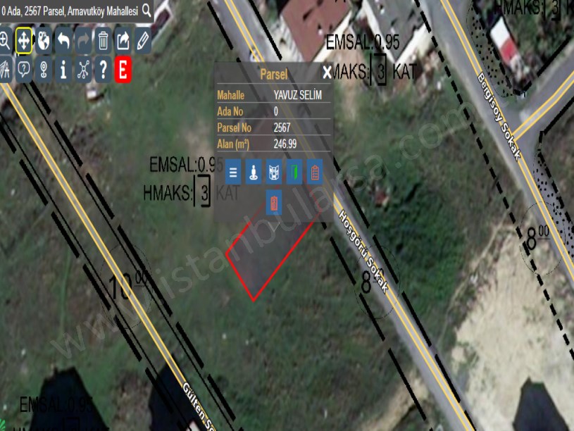 Arnavutköy Yavuzselim Mah Satılık Arsa , 247 M2 Müstakil Merkezde