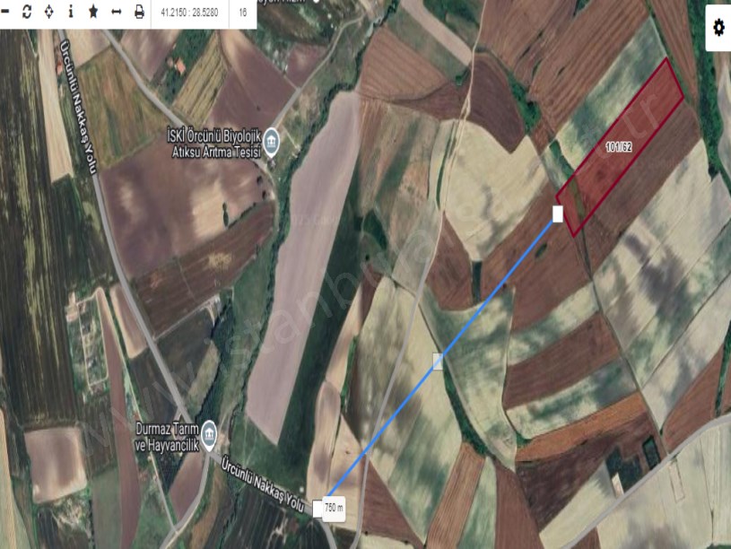 Çatalca Nakkaşta  Satılık Arsa , 1,992 M2 Hisseli 