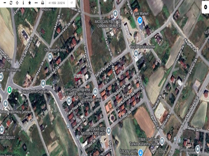 Arnavutköy Hadımköyde Satılık Arsa , 417 M2 Müstakil Merkezde  3 kat İmarlı