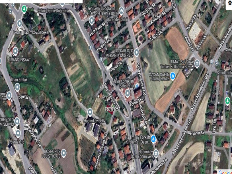 Arnavutköy Hadımköyde Satılık Arsa , 279 M2 İmarlı Müstakil Merkezde