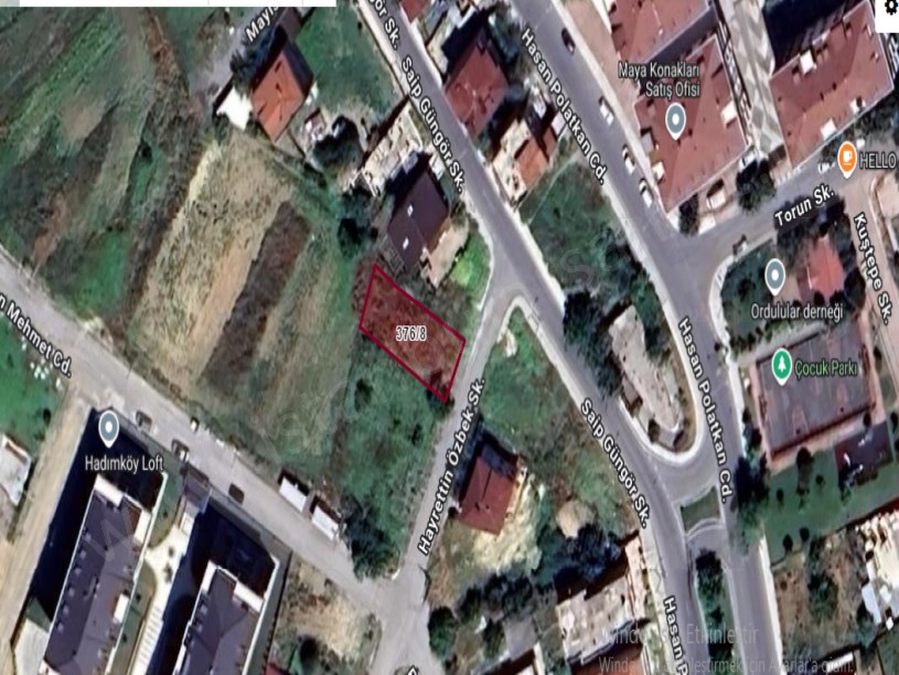 Arnavutköy Hadımköyde Satılık Arsa , 279 M2 İmarlı Müstakil Merkezde