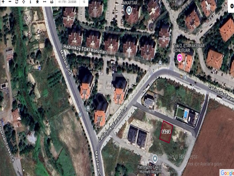 Arnavutköy Hadımköyde Satılık Arsa , 500 M2 Merkezde Müstakil  İmarlı