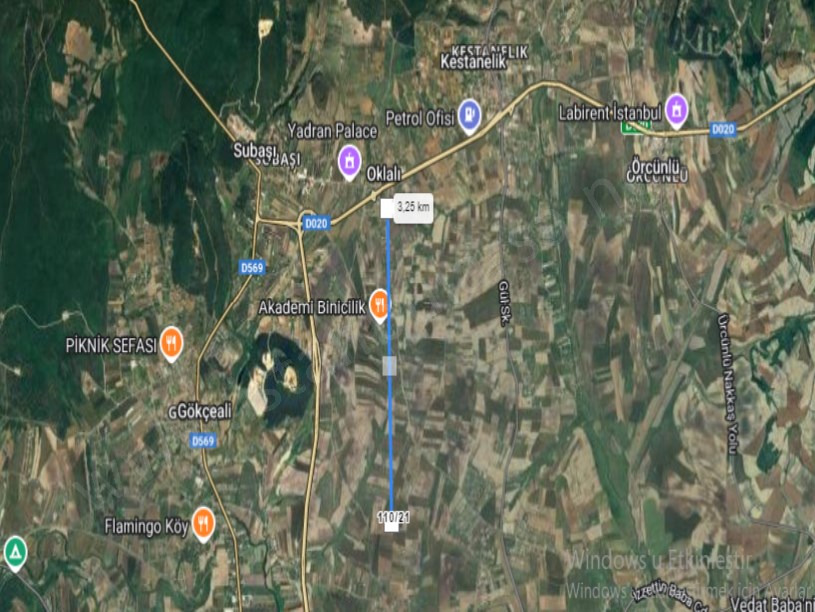 Çatalca Oklalıda Satılık Arsa , 407 m2 Hisseli Çaplı Yolu Var