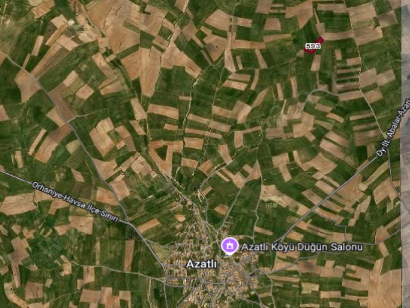 Edirne Havsa Azatlı Köyünde Satılık Arsa , 561 m2 Hisseli