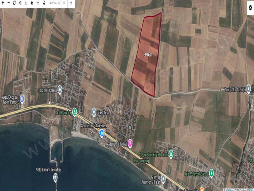 Tekirdağ Marmaraereğli Çeşmeli Mah Satılık Arsa , 213 m2 Hisseli Denize Yakın 