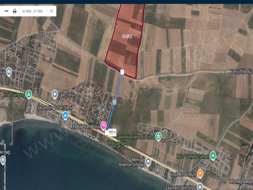 Tekirdağ Marmaraereğli Çeşmeli Mah Satılık Arsa , 213 m2 Hisseli Denize Yakın 