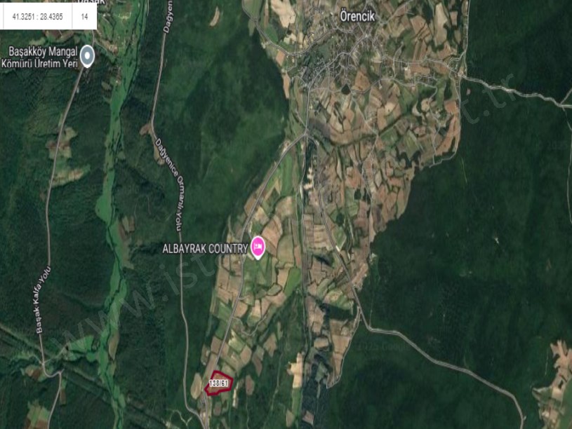 Çatalca Örencikte Satılık Arsa , 1,881 m2 Çaplı Evlerin Yakını Yolu Var