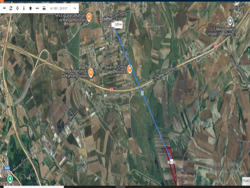 Çatalca İzzettin,de Satılık Arsa , 353 M2 Hisseli