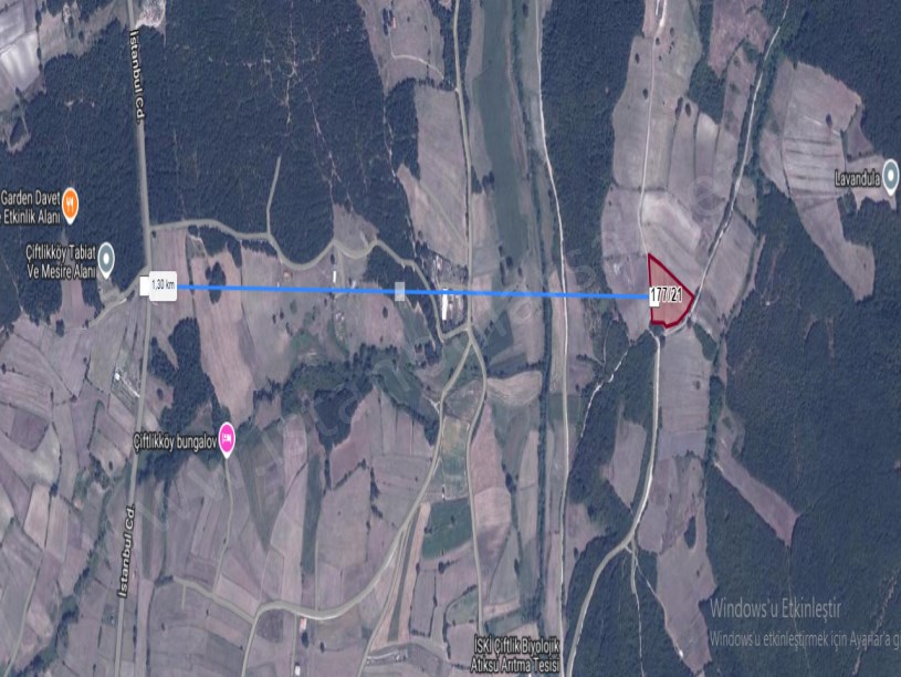 Çatalca Çiftlikköyde Satılık Arsa , 800 M2 Çaplı Çevrili Yolu Var