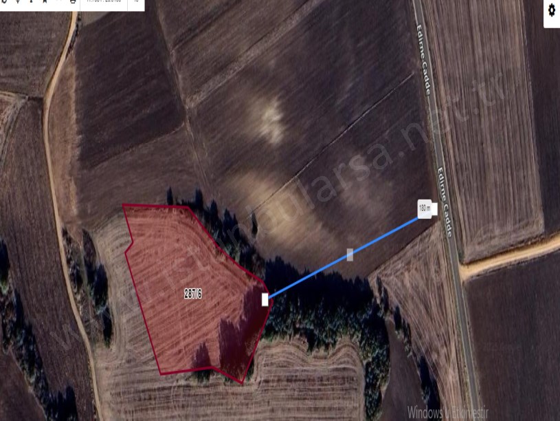 Edirne Süloğlu Şafak Mah Satılık Arsa , 1,938 m2 Hisseli Meraya Cephe