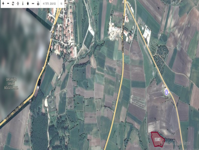Edirne Süloğlu Şafak Mah Satılık Arsa , 1,938 m2 Hisseli Meraya Cephe