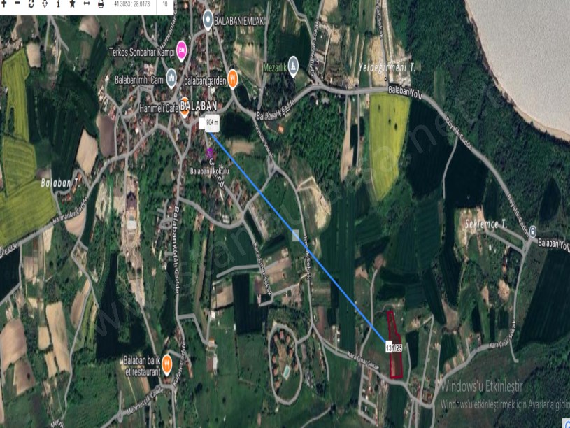 Arnavutköy Balabanda Satılık Arsa , 225 M2 Cadde Cephe Çevrili Hisseli