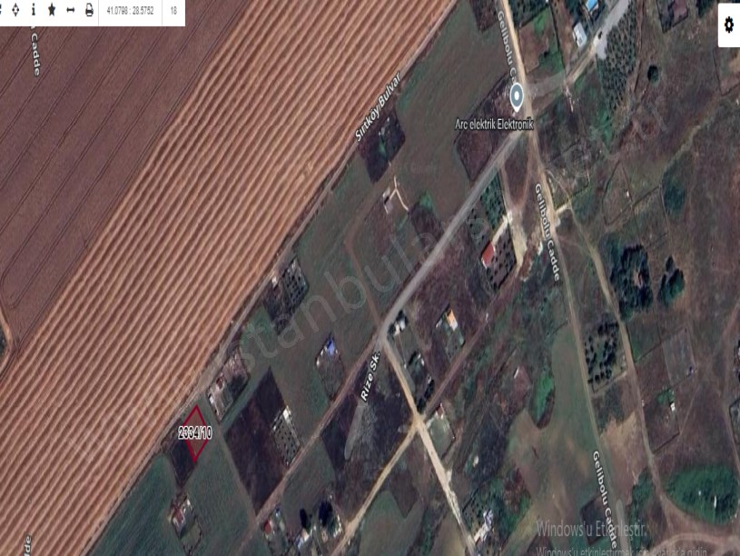 İstanbul Büyükçekmece Kumburgaz Mah Satılık Arsa , 248 m2 Tek Tapu  İmarlı  Göl Manzaralı