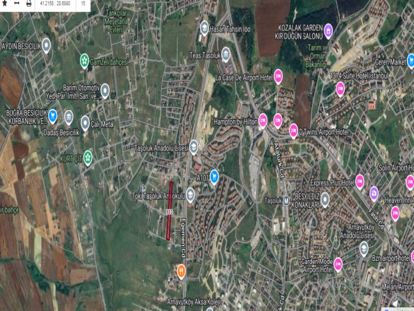 Arnavutköy Taşolukta Satılık Arsa , 178 M2 Çevrili Hisseli