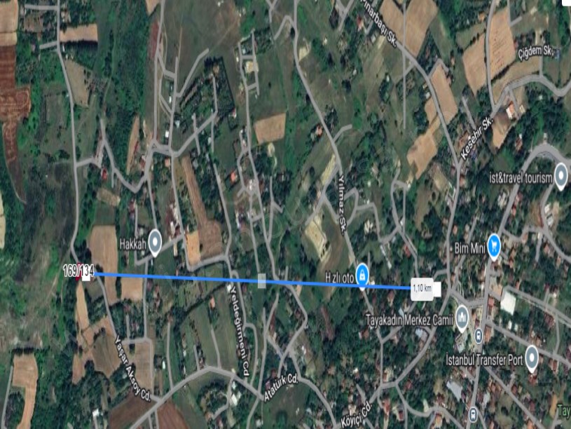 Arnavutköy Tayakadın Satılık Arsa ,  255 M2 Cadde Cephe Müstakil 