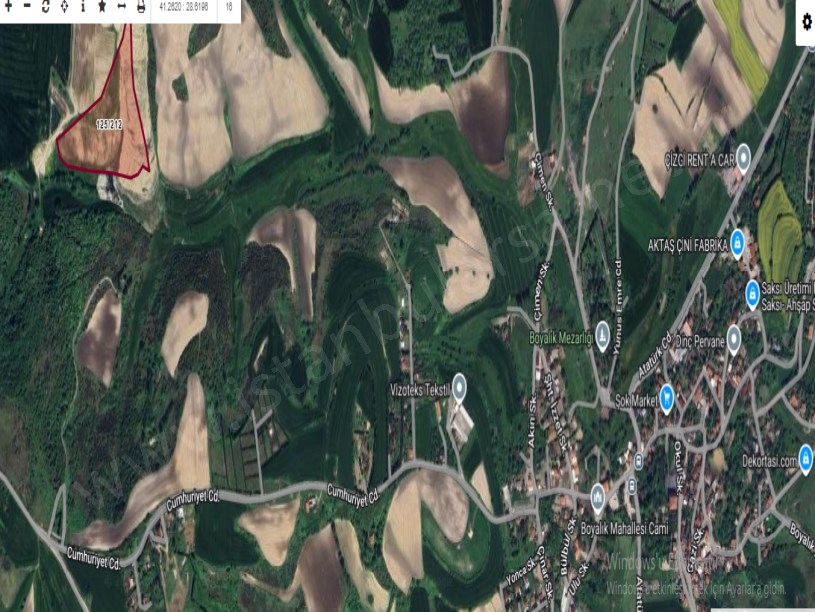 Arnavutköy Boyalıkta Satılık Arsa , 287 M2 Hisseli İmarlı Yolu Var