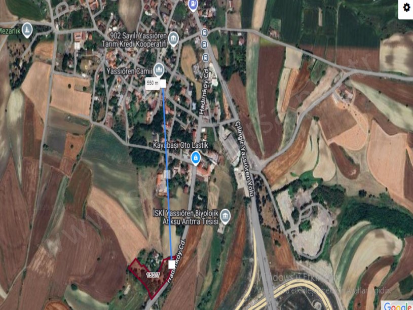 Arnavutköy Yassıörende Satılık Arsa , 389 m2  Cadde Cephe Yolu Var Evlerin Yakını 