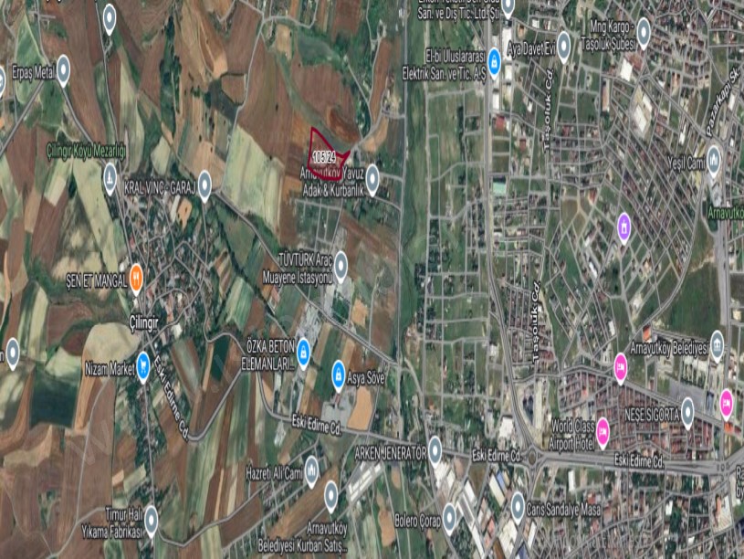 Arnavutköy Çilingirde Satılık Arsa , 200 M2 Yolu Var Evlerin Yakını İmarlı Hisseli
