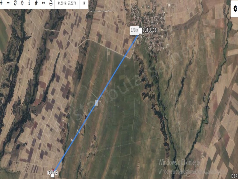 Kırklareli Pınarhisar Sütlüce Satılık Tarla , 2,188 M2 Müstakil Yolu Var