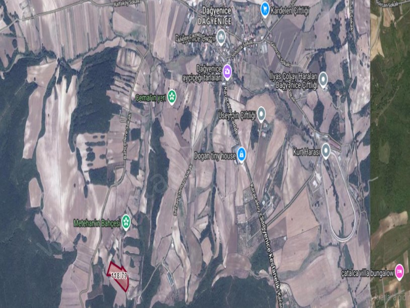 Çatalca Dağyenicede Satılık  Arsa , 1,600 m2 Çevrili Yolu Var Hisseli