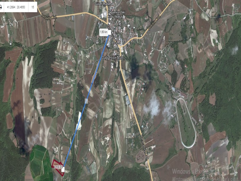 Çatalca Dağyenicede Satılık  Arsa , 1,600 m2 Çevrili Yolu Var Hisseli