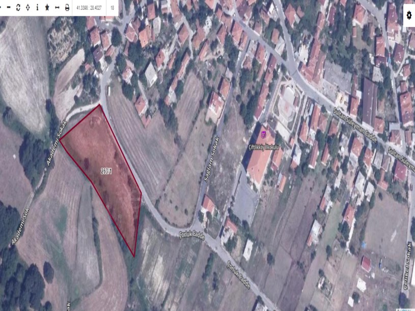 Çatalca Çiftlikköyde Satılık Arsa , 1,144 m2 Asfalt Cephe  Merkezde Hisseli