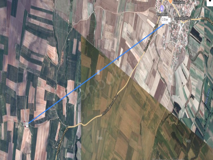Kırklareli Babaeski Hazinedar Köyünde Satılık Tarla , 2,800 M2 Müstakil Yolu Var