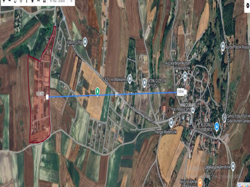 Arnavutköy Hacımaşlı  Satılık Arsa , 300 M2 Çaplı Çevrili Hisseli