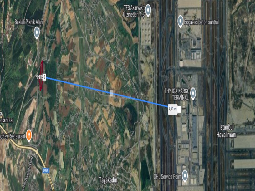 Arnavutköy Baklalıda Satılık Arsa , 265 M2 Çaplı Asfalt Cephe Çevrili