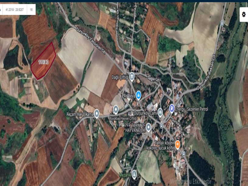 Arnavutköy Dursunköyde Satılık Arsa ,  128 M2 Yolu Var Hisseli İmarlı