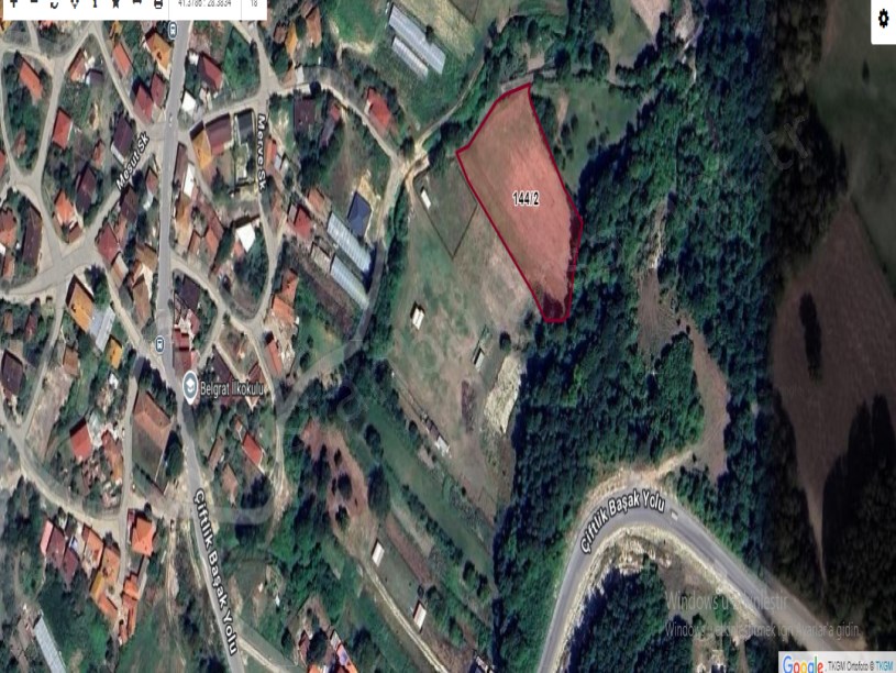 Çatalca Belgratta Satılık Arsa ,  384 M2 Köy İçi Çaplı Yolu Var Merkezde