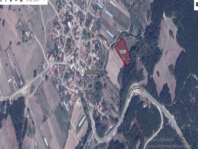 Çatalca Belgratta Satılık Arsa ,  384 M2 Köy İçi Çaplı Yolu Var Merkezde