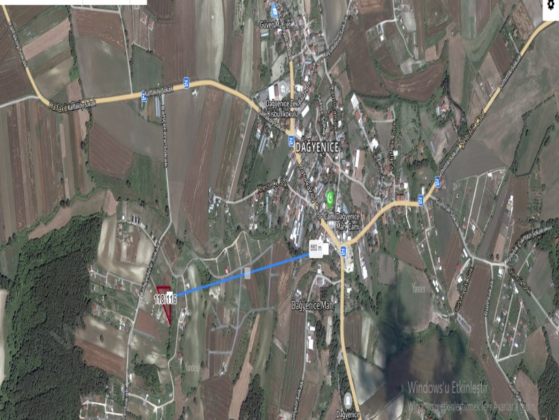 Çatalca Dağyenicede Satılık  Arsa , 208 M2 Çevrili Yolu var Çaplı