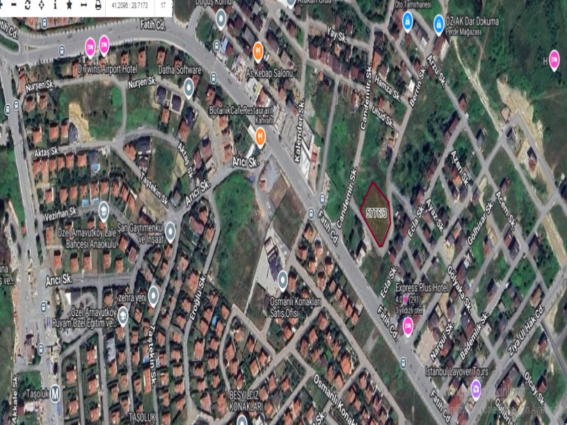 Arnavutköy Taşolukta Satılık Arsa , 2,477 m2 İmarlı Müstakil Caddeye Yakın