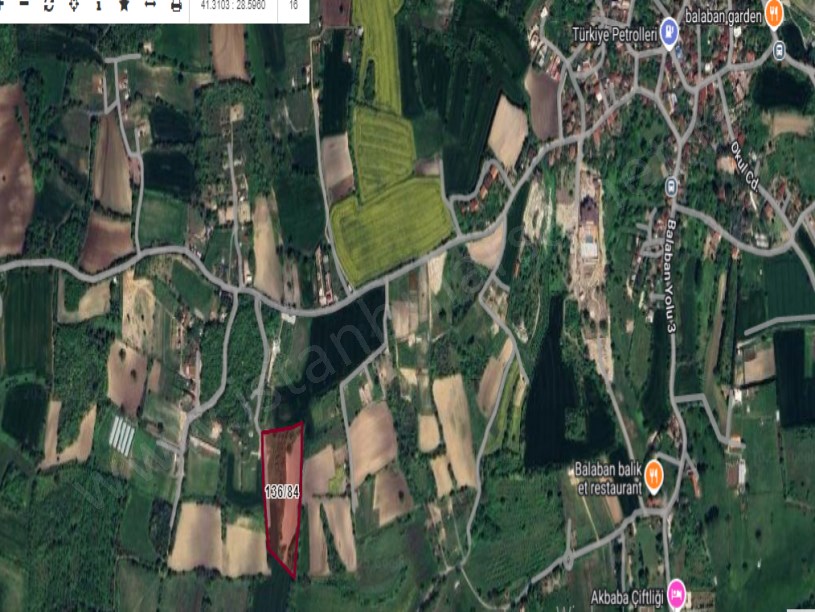Arnavutköy Balabanda Satılık Arsa , 268 m2 Yolu var Evlerin Yakını Hisseli