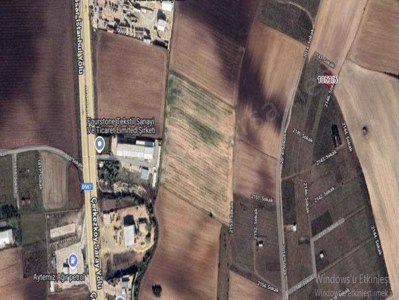 Tekirdağ Saray Büyükyoncalı Mah Satılık Arsa , 253 M2 Müstakil Yolu Var