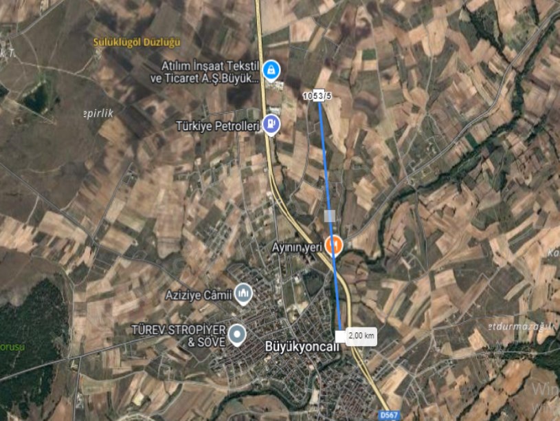 Tekirdağ Saray Büyükyoncalı Mah Satılık Arsa , 253 M2 Müstakil Yolu Var